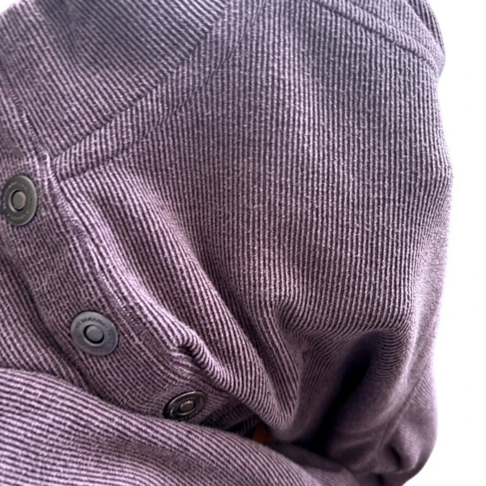 Tommy Bahama Size XXL Heather Purple Ribbed‎ Snap Mock Neck Pullover Sweater